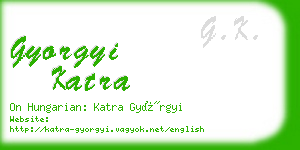 gyorgyi katra business card